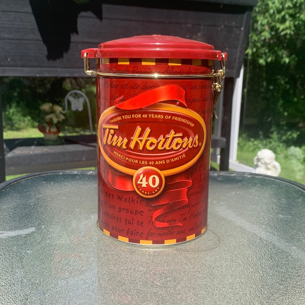 Tim Hortons 40th Anniversary Collectable Canister